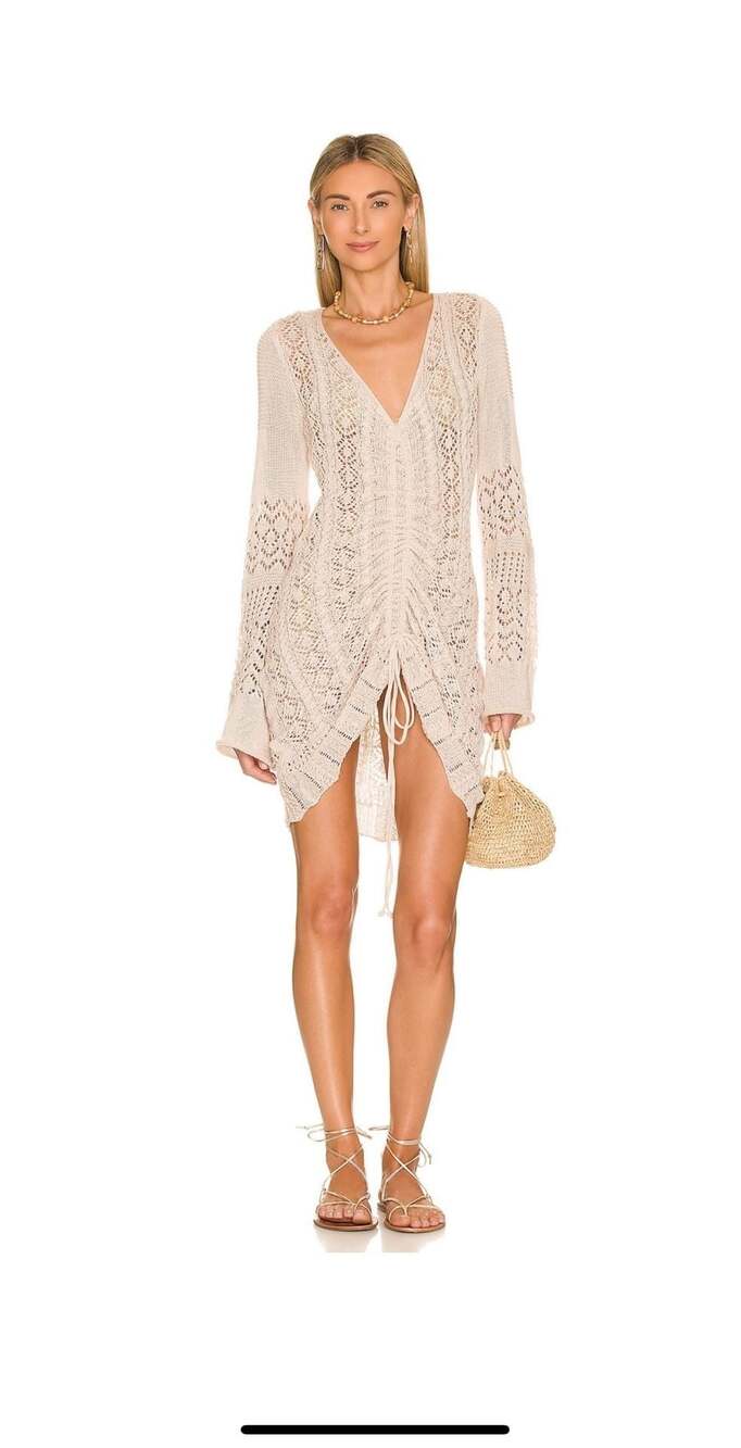 SNDYS Fate Mini Dress in Beige